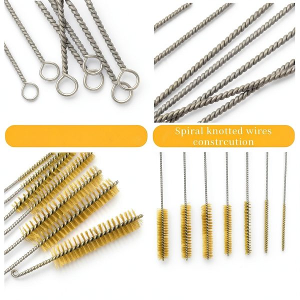 Notoke Brass Tube Cleaning Brushes Flexible Handle Kit-3
