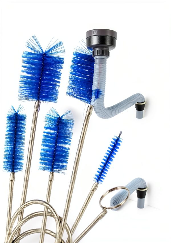 Crvewom Stainless Steel Hose Brush Set Angled Bristles-3