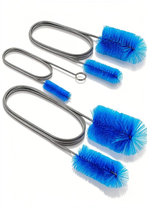 EVOULTES Drain Clean Brush Set Nylon Bristles Metal Handle-0