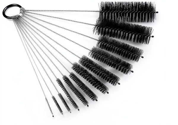 MOSOLAN Nylon Tube Brushes Flexible Stainless Steel Handle-1