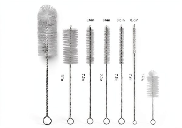 Yolaist Tube Cleaning Brushes Nylon Bristles Stainless Steel-1