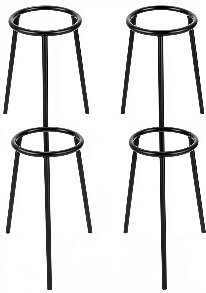 Iron lab Bunsen burner tripod stand on a laboratory bench