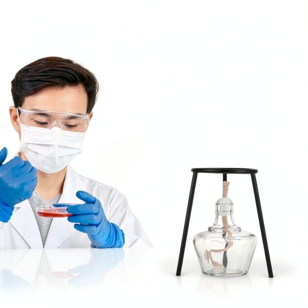 Iron Lab Bunsen Burner Tripod Stand Heat Resistant Design-3