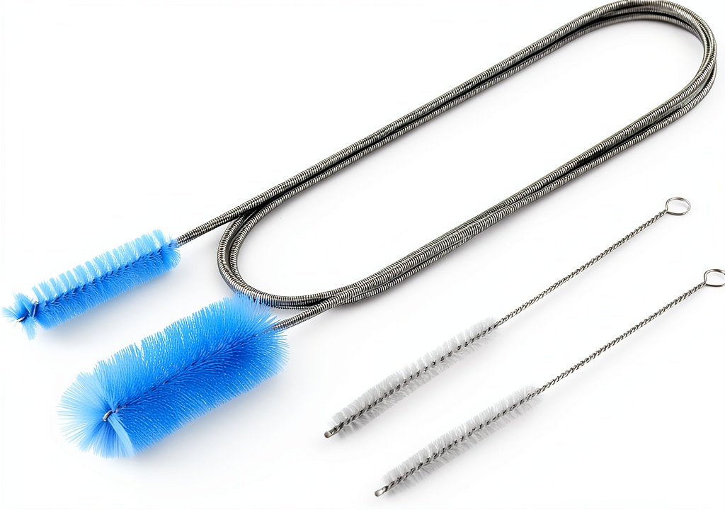 SPESHALU tube cleaning brush with flexible stainless steel handle and bristle heads