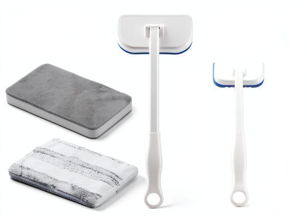 MOSEN Shower Scrub Brush 4-in-1 Multiangle Plastic Handle-1