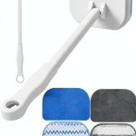 MOSEN Shower Scrub Brush 4-in-1 Multiangle Plastic Handle-0