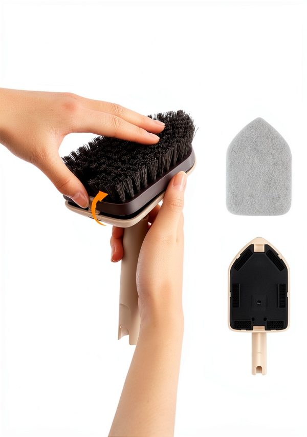 Eyliden Tub Tile Scrubber Brush Long Handle Steel Floor-3