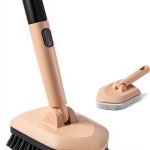 Eyliden Tub Tile Scrubber Brush Long Handle Steel Floor-0
