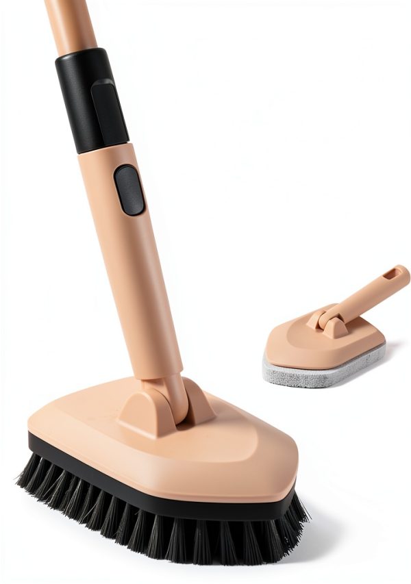 Eyliden Tub Tile Scrubber Brush Long Handle Steel Floor-0