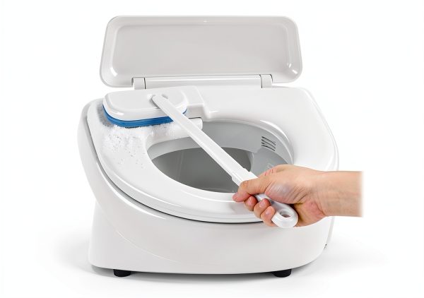 MOSEN Shower Scrub Brush 4-in-1 Multiangle Plastic Handle-3