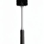 MOSOLAN Bottle Brush Long Handle Rubber Grip Black Blue-0