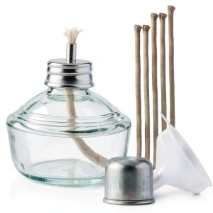 Glass Alcohol Lamp Burner LVCHEN Metal Cap 150ml-0