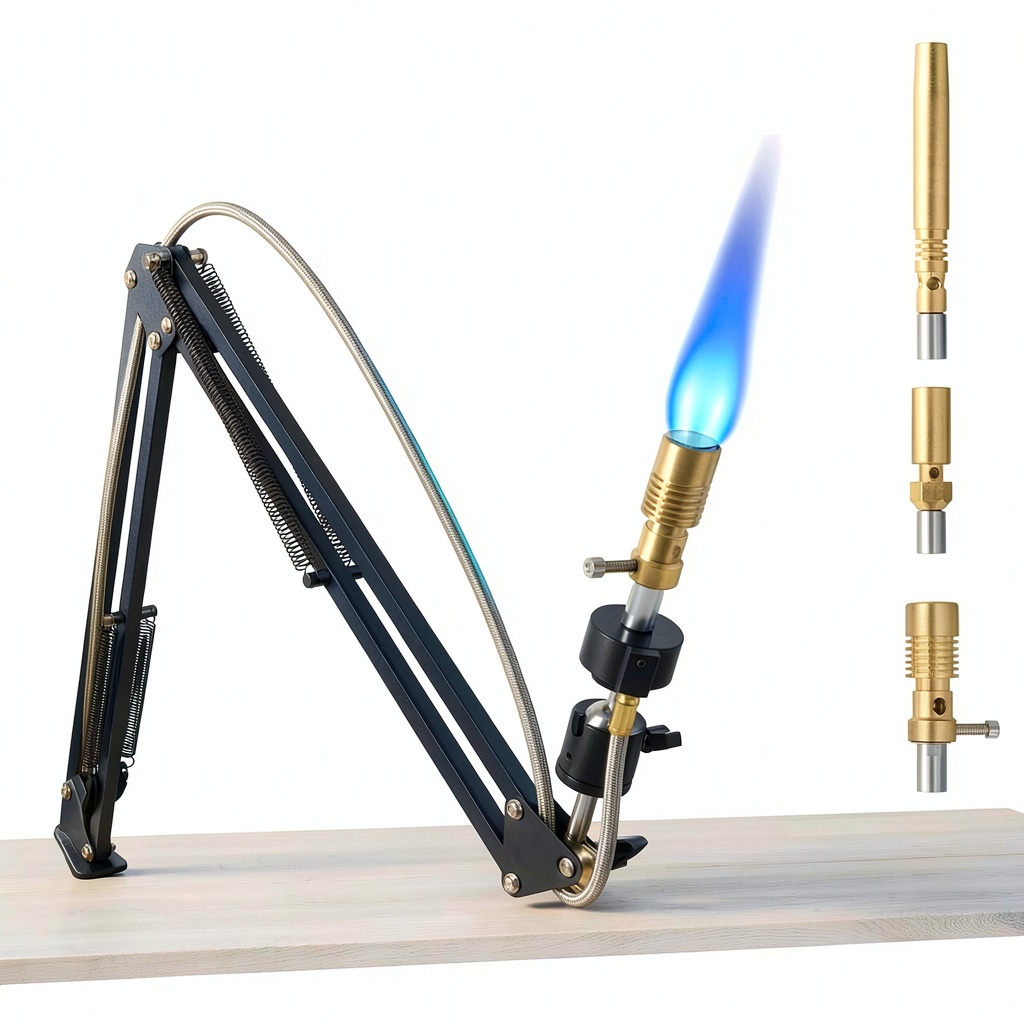 Cybring clamp stand attached to a lab bench