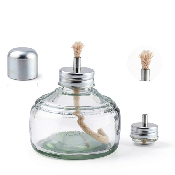 Glass Alcohol Lamp Burner LVCHEN Metal Cap 150ml-1
