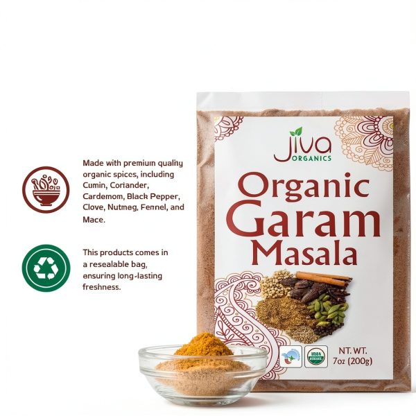 Garam Masala Organic Spice Blend by Jiva Organics 7 Ounce Premium Mix-2