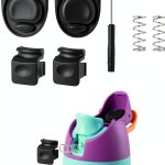 2pcs Stopper Replacement 2pcs Button for Owala FreeSip 19/24/32/40oz, BPA-Free Silicone Plug Gasket Top Lid Bottle Mouth Push Switch Top Cap Seal Accessories, with 2 Spring, Screwdriver-0