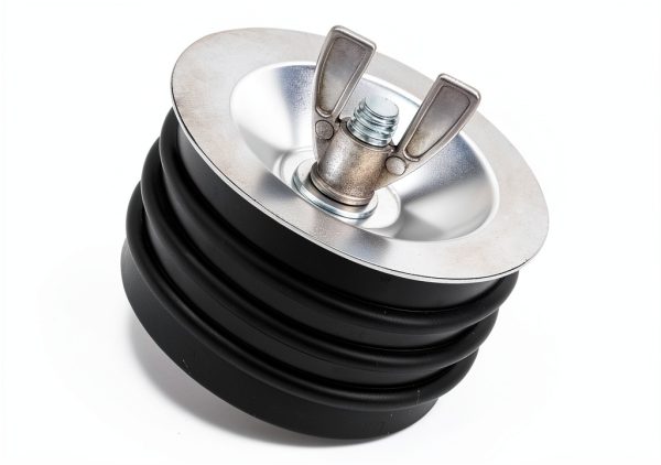 ZORZA 3 Inch Metal Test Plug with Galvanized Screw and Rubber Seal-0
