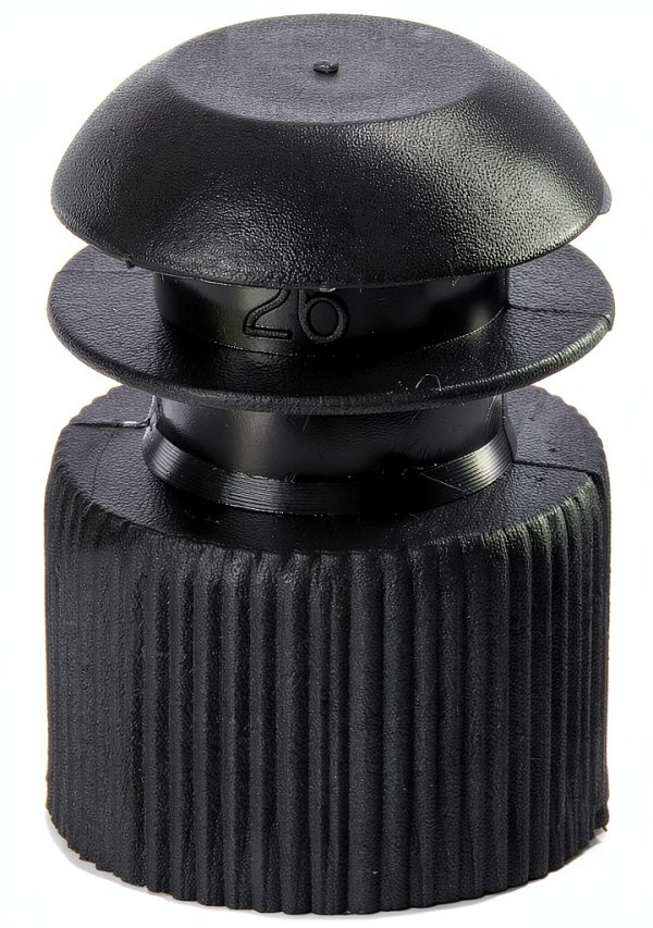 Polyethylene Flange Plug Cap 16mm Black Globe Scientific Pack 1000-0