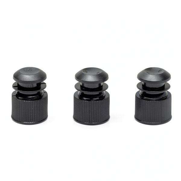 Polyethylene Flange Plug Cap 16mm Black Globe Scientific Pack 1000-1