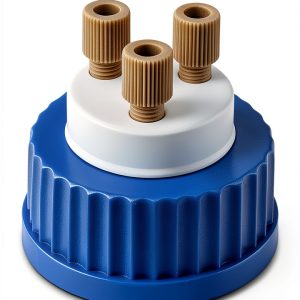 MUHWA Lab Safety 3 Port Cap with 1/4-28 Insert PEEK for 1/8" OD Tubing-0