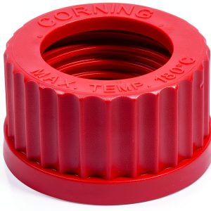 Corning #1395-45HTSC Red Open Top High Temp PBT Screw Cap 180°C-0