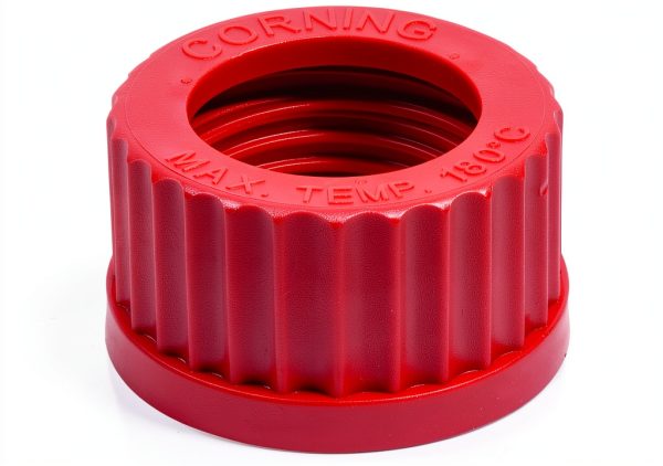 Corning #1395-45HTSC Red Open Top High Temp PBT Screw Cap 180°C-0