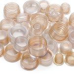 80PCS Salt and Pepper Shaker Stoppers, Plastic Stoppers for Salt and Pepper Shaker Plugs 8 Sizes Reusable Clear Round End Cap for Bottles with Diameters 10/12/14/16/18/20/22/24mm Bottles-0