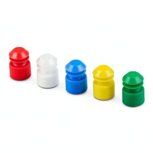 Globe Scientific 116152W Polyethylene Flange Plug Cap for Test Tubes, 16mm Size, White (Pack of 1000)-0